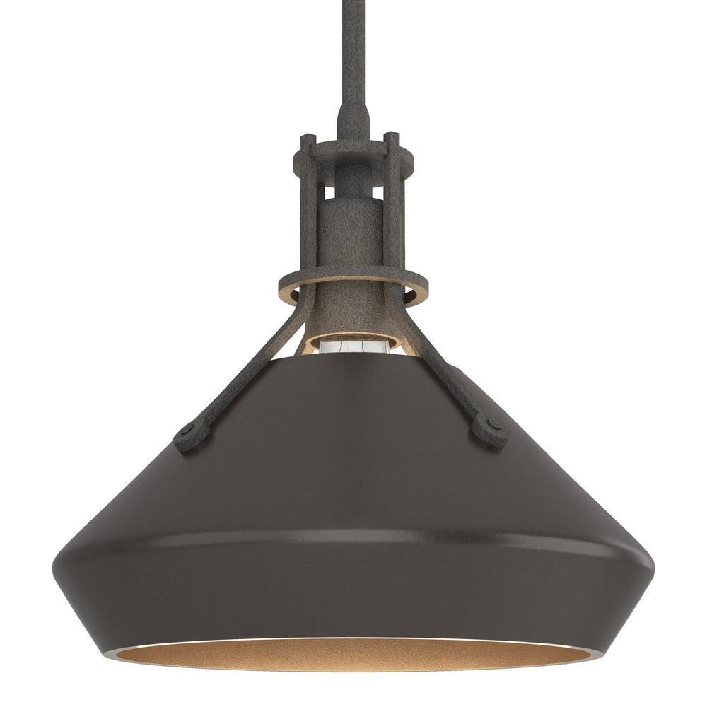 Hubbardton Forge - One Light Mini Pendant - Henry - Natural Iron- Union Lighting Luminaires Decor