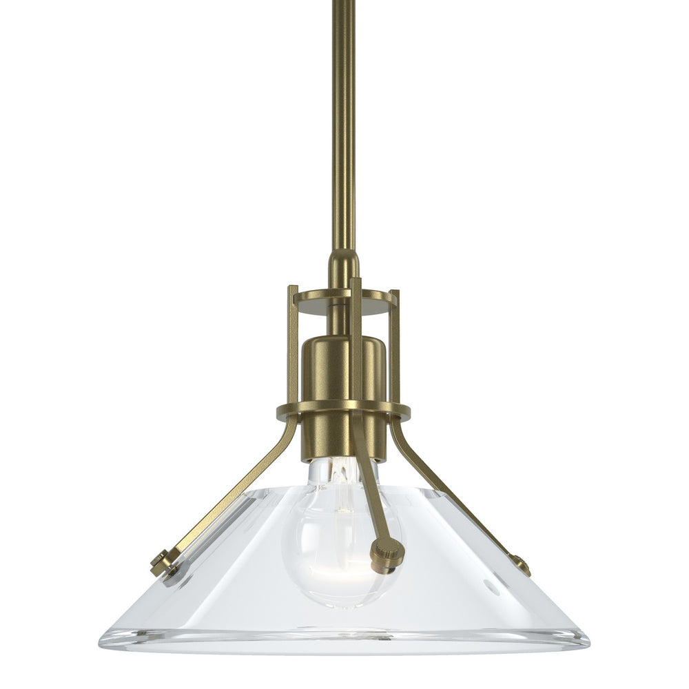 Hubbardton Forge - One Light Mini Pendant - Henry - Modern Brass- Union Lighting Luminaires Decor