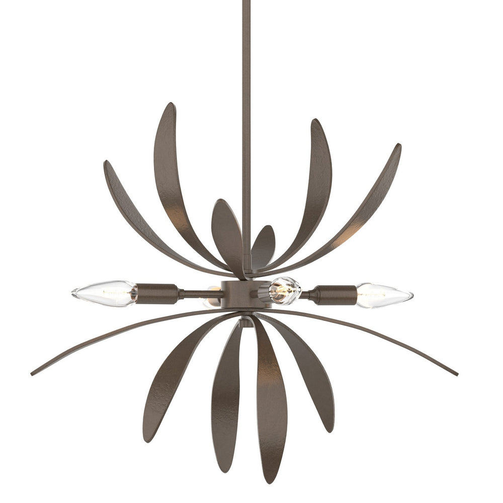 Hubbardton Forge - Four Light Pendant - Dahlia - Bronze- Union Lighting Luminaires Decor