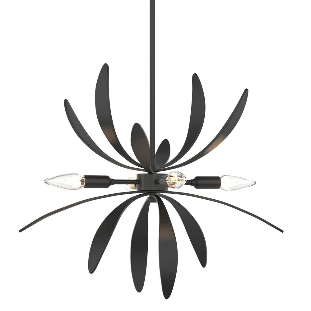 Hubbardton Forge - Four Light Pendant - Dahlia - Black- Union Lighting Luminaires Decor