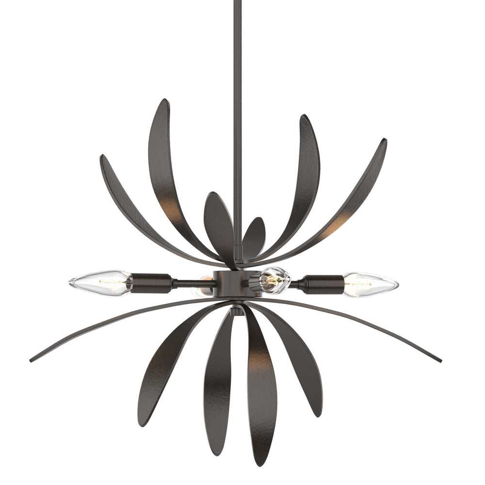 Hubbardton Forge - Four Light Pendant - Dahlia - Oil Rubbed Bronze- Union Lighting Luminaires Decor