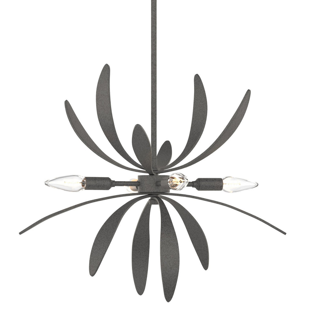 Hubbardton Forge - Four Light Pendant - Dahlia - Natural Iron- Union Lighting Luminaires Decor