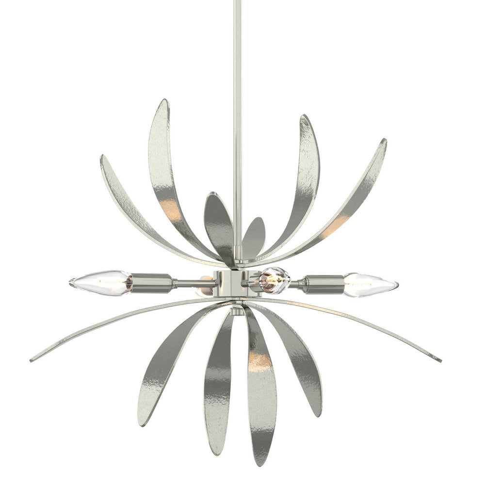 Hubbardton Forge - Four Light Pendant - Dahlia - Sterling- Union Lighting Luminaires Decor