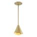 Hubbardton Forge - One Light Mini Pendant - Mobius - Modern Brass- Union Lighting Luminaires Decor