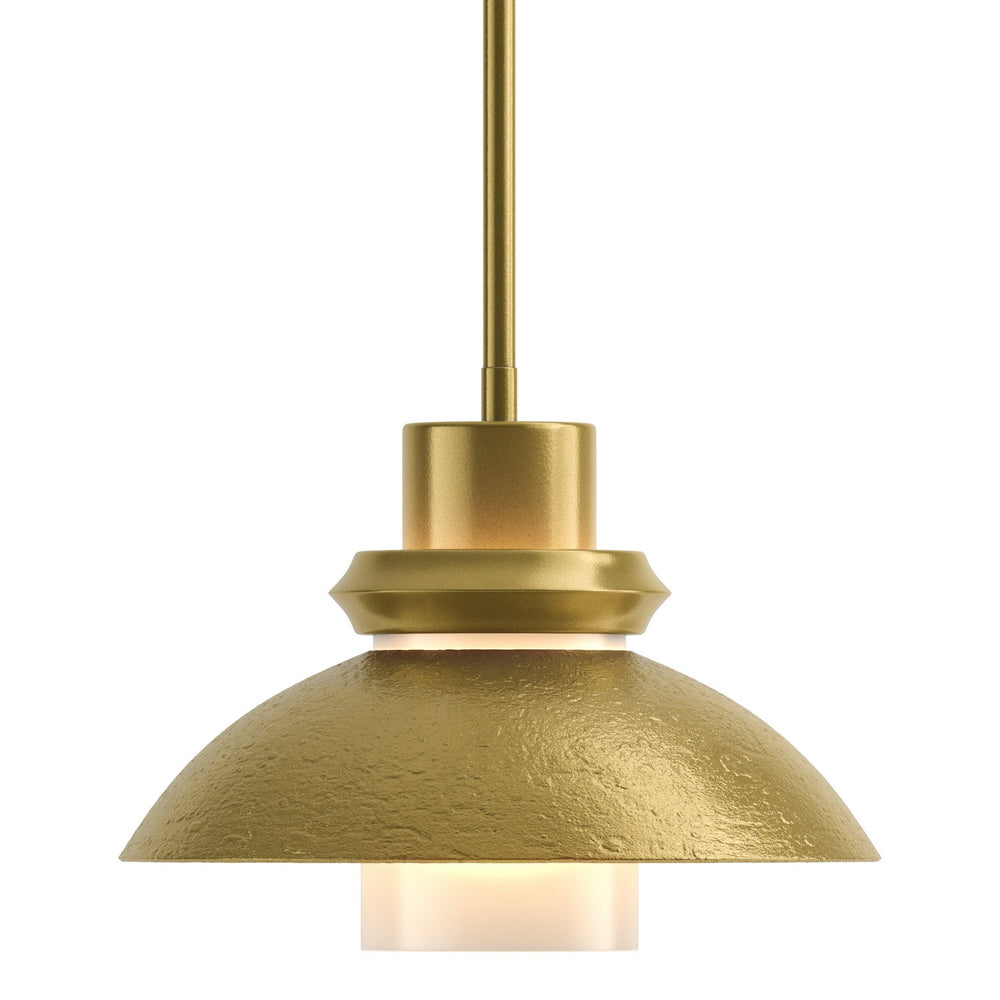 Hubbardton Forge - One Light Mini Pendant - Staccato - Modern Brass- Union Lighting Luminaires Decor