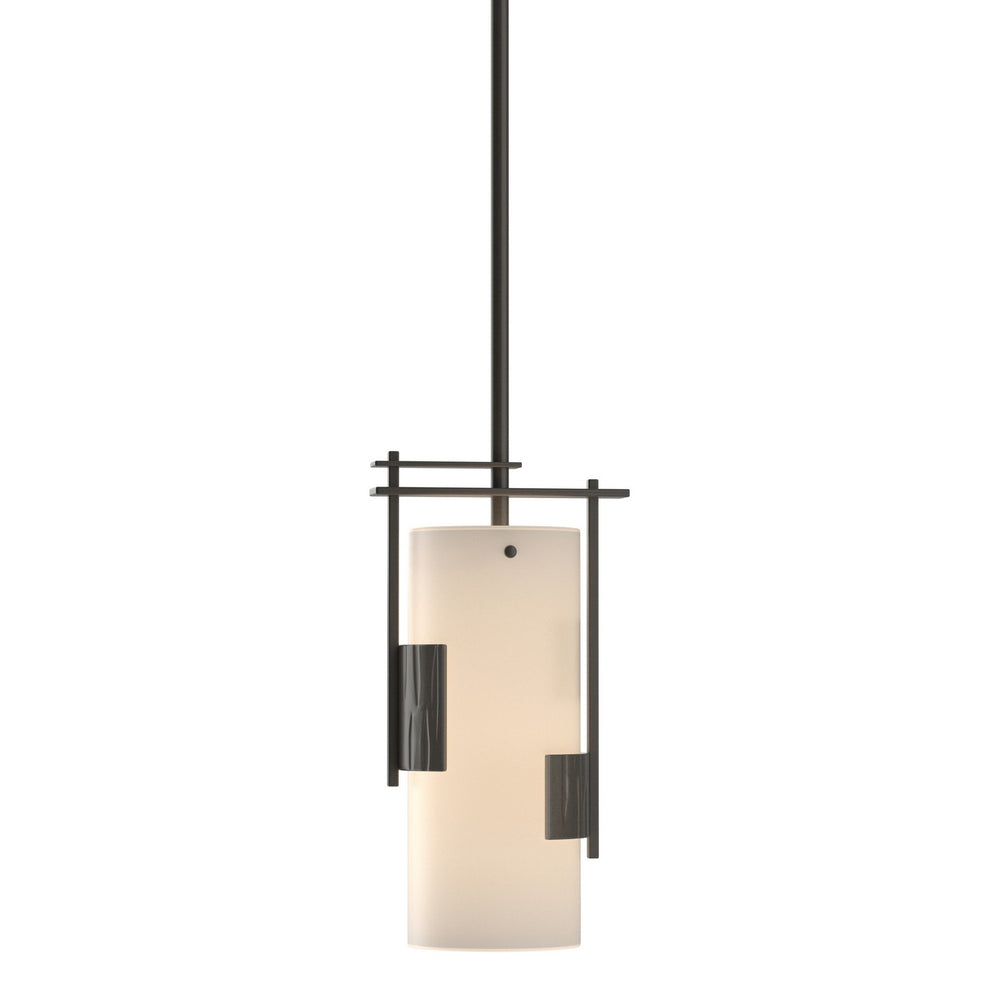 Hubbardton Forge - One Light Mini Pendant - Fullered Impressions - Dark Smoke- Union Lighting Luminaires Decor