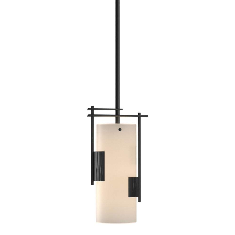 Hubbardton Forge - One Light Mini Pendant - Fullered Impressions - Black- Union Lighting Luminaires Decor
