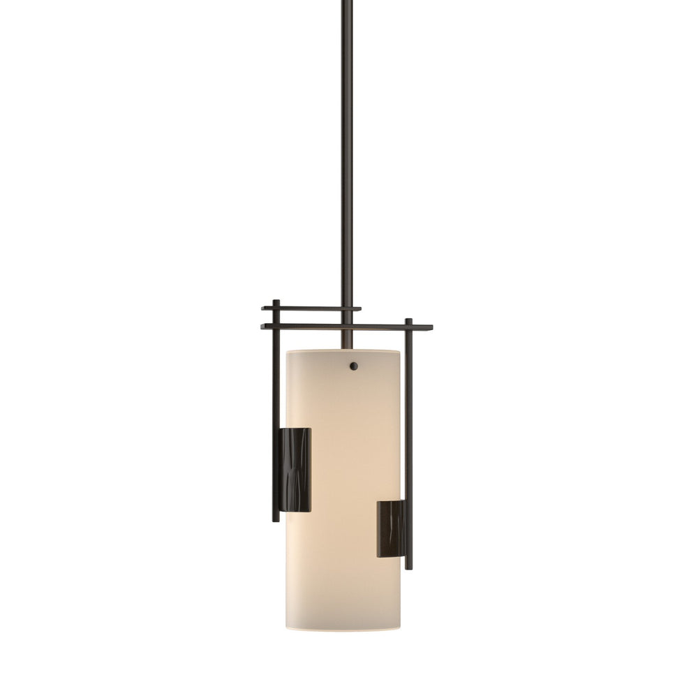 Hubbardton Forge - One Light Mini Pendant - Fullered Impressions - Oil Rubbed Bronze- Union Lighting Luminaires Decor
