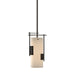 Hubbardton Forge - One Light Mini Pendant - Fullered Impressions - Oil Rubbed Bronze- Union Lighting Luminaires Decor