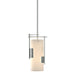 Hubbardton Forge - One Light Mini Pendant - Fullered Impressions - Vintage Platinum- Union Lighting Luminaires Decor