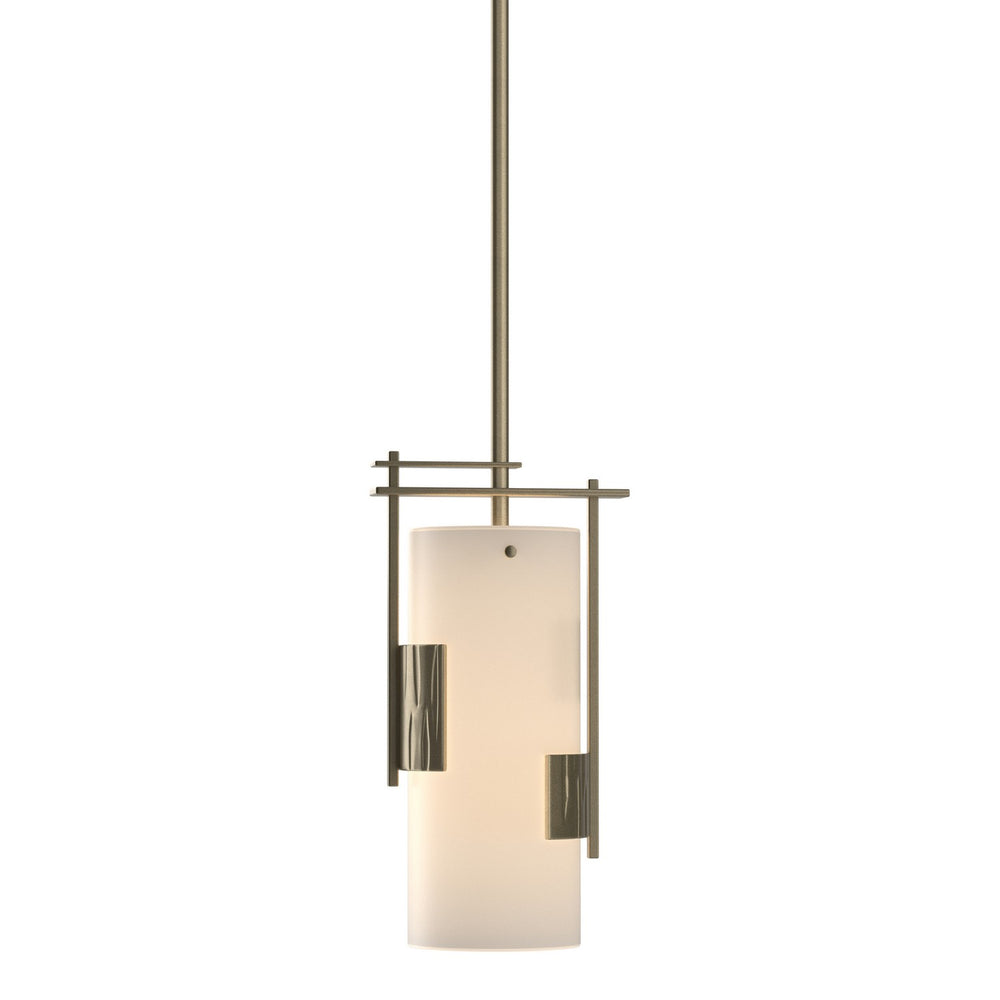 Hubbardton Forge - One Light Mini Pendant - Fullered Impressions - Soft Gold- Union Lighting Luminaires Decor