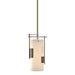 Hubbardton Forge - One Light Mini Pendant - Fullered Impressions - Soft Gold- Union Lighting Luminaires Decor