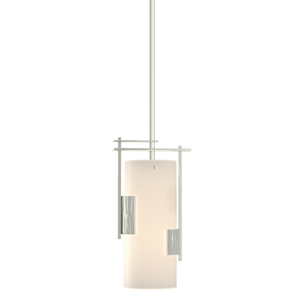 Hubbardton Forge - One Light Mini Pendant - Fullered Impressions - Sterling- Union Lighting Luminaires Decor