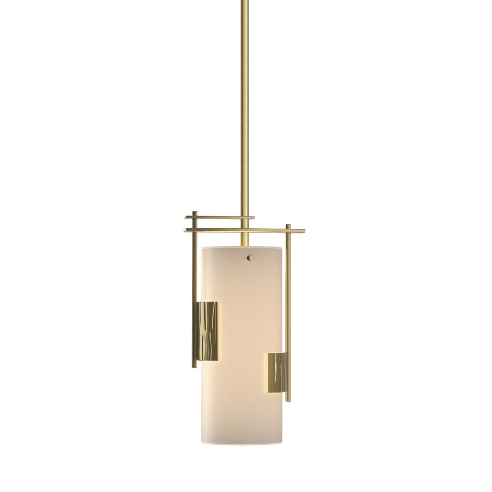 Hubbardton Forge - One Light Mini Pendant - Fullered Impressions - Modern Brass- Union Lighting Luminaires Decor