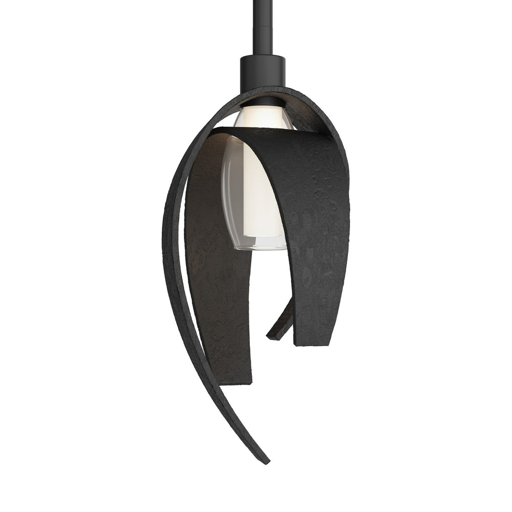 Hubbardton Forge - One Light Mini Pendant - Corona - Black- Union Lighting Luminaires Decor