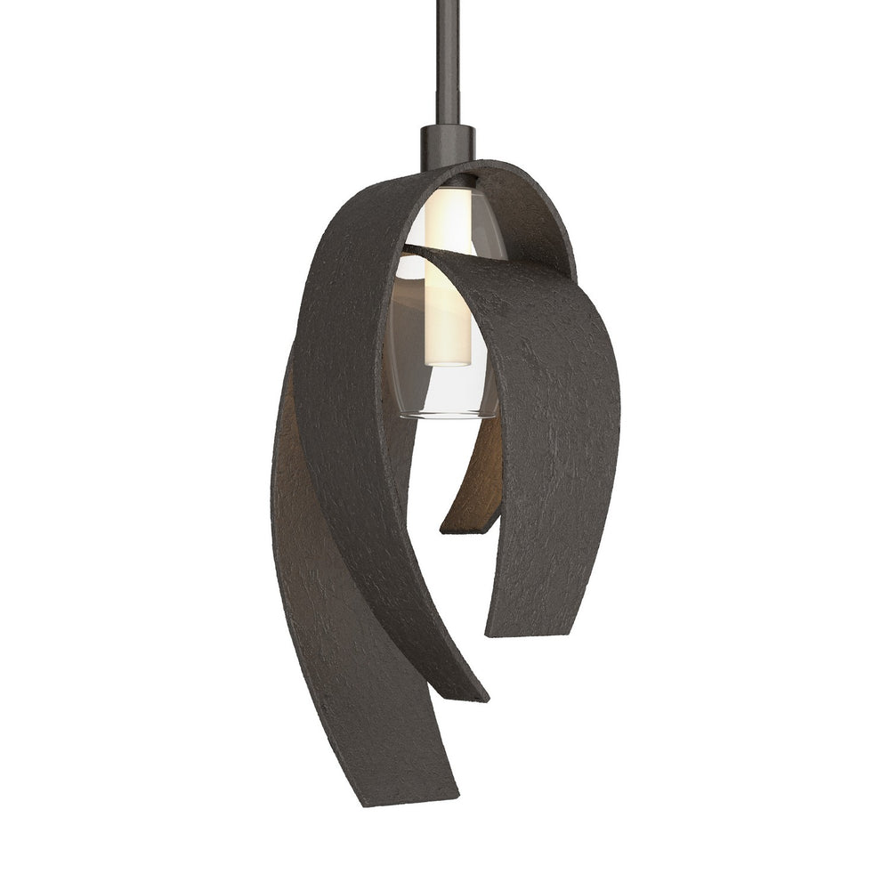 Hubbardton Forge - One Light Mini Pendant - Corona - Oil Rubbed Bronze- Union Lighting Luminaires Decor