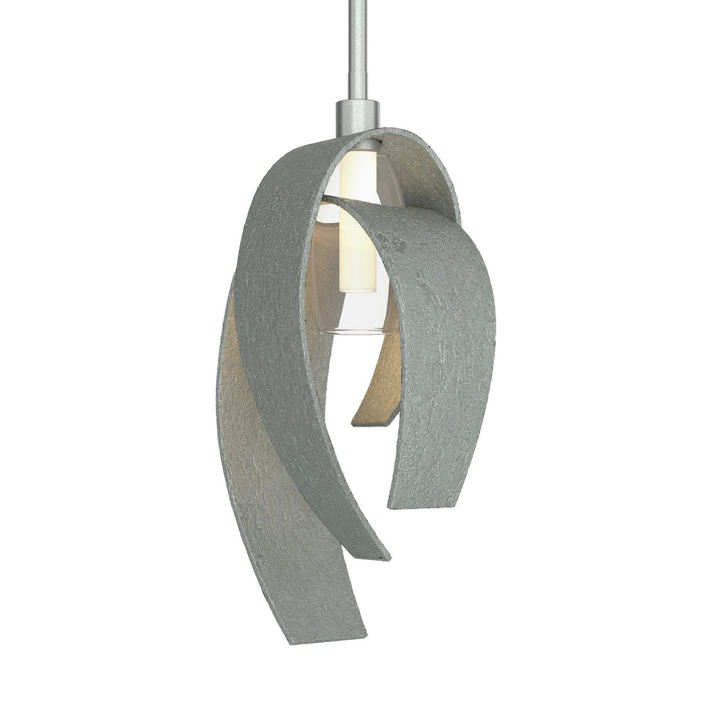 Hubbardton Forge - One Light Mini Pendant - Corona - Vintage Platinum- Union Lighting Luminaires Decor