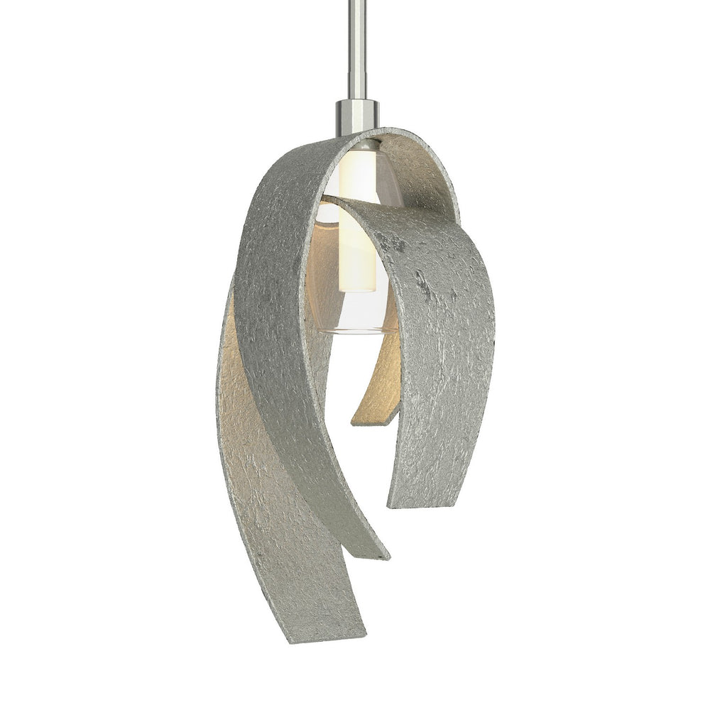 Hubbardton Forge - One Light Mini Pendant - Corona - Sterling- Union Lighting Luminaires Decor