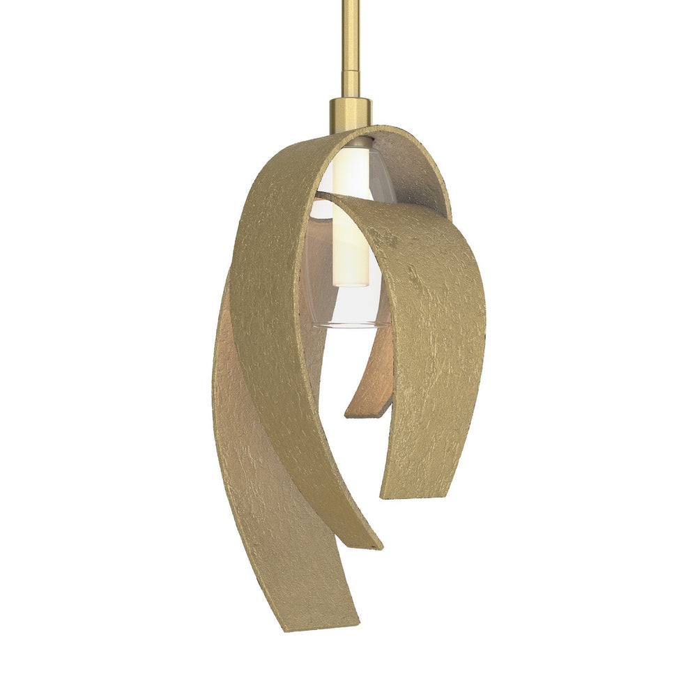 Hubbardton Forge - One Light Mini Pendant - Corona - Modern Brass- Union Lighting Luminaires Decor