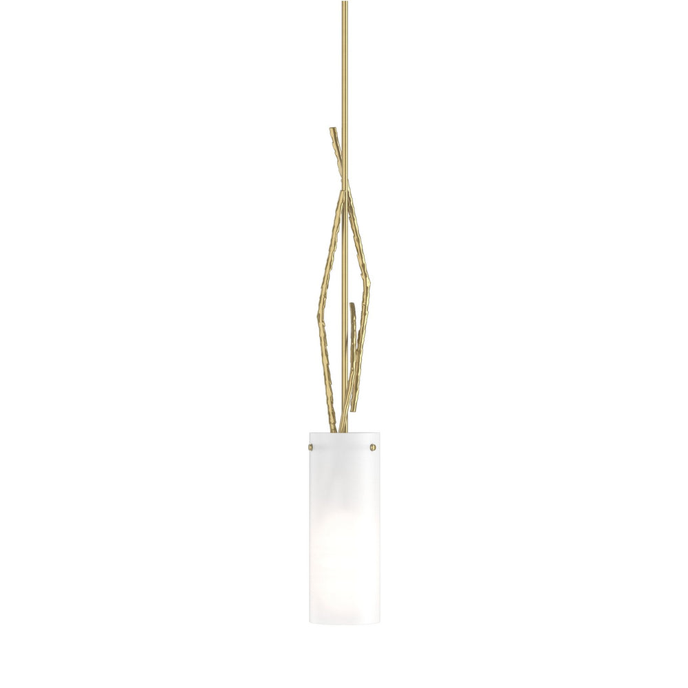 Hubbardton Forge - One Light Mini Pendant - Brindille - Modern Brass- Union Lighting Luminaires Decor