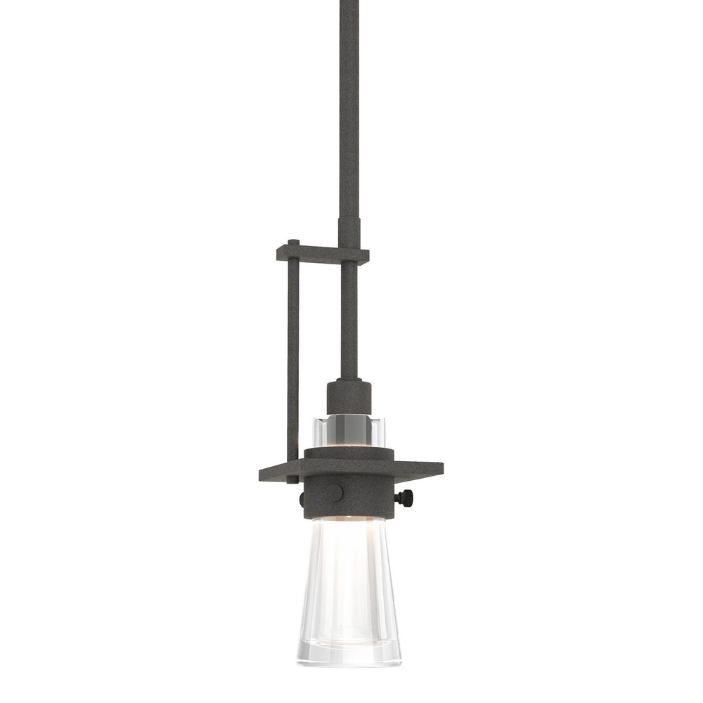 Hubbardton Forge - One Light Mini Pendant - Erlenmeyer - Natural Iron- Union Lighting Luminaires Decor