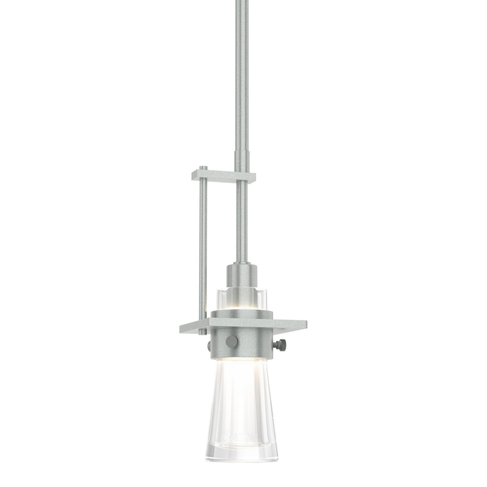 Hubbardton Forge - One Light Mini Pendant - Erlenmeyer - Vintage Platinum- Union Lighting Luminaires Decor