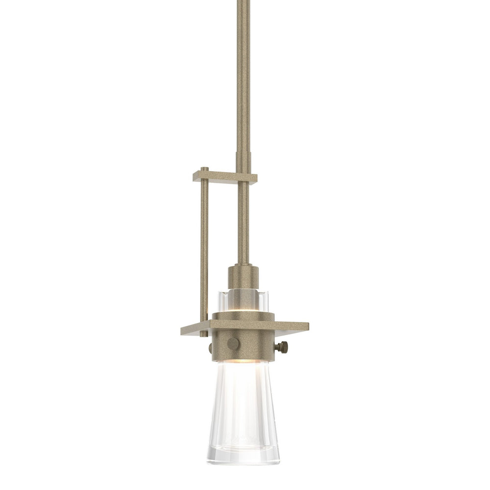 Hubbardton Forge - One Light Mini Pendant - Erlenmeyer - Soft Gold- Union Lighting Luminaires Decor