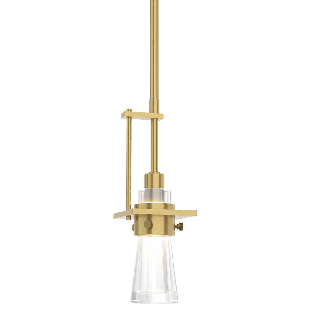 Hubbardton Forge - One Light Mini Pendant - Erlenmeyer - Modern Brass- Union Lighting Luminaires Decor