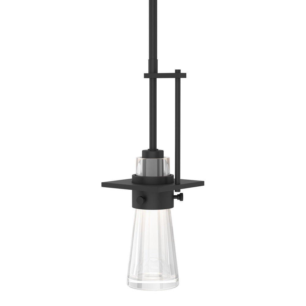 Hubbardton Forge - One Light Mini Pendant - Erlenmeyer - Black- Union Lighting Luminaires Decor