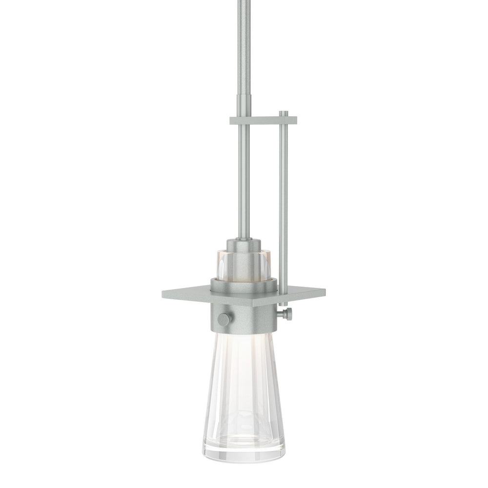 Hubbardton Forge - One Light Mini Pendant - Erlenmeyer - Vintage Platinum- Union Lighting Luminaires Decor