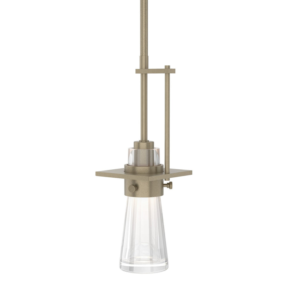 Hubbardton Forge - One Light Mini Pendant - Erlenmeyer - Soft Gold- Union Lighting Luminaires Decor