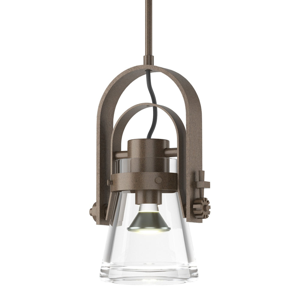 Hubbardton Forge - One Light Mini Pendant - Erlenmeyer - Bronze- Union Lighting Luminaires Decor