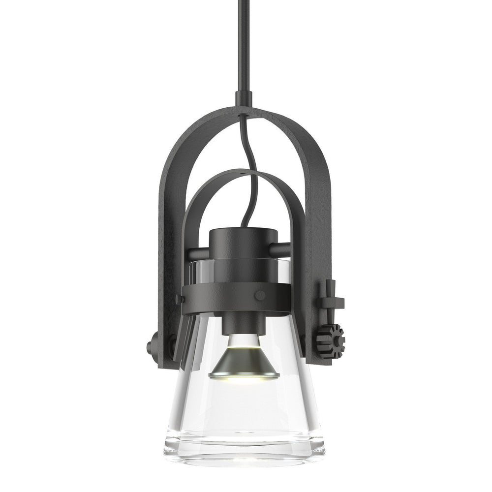 Hubbardton Forge - One Light Mini Pendant - Erlenmeyer - Black- Union Lighting Luminaires Decor