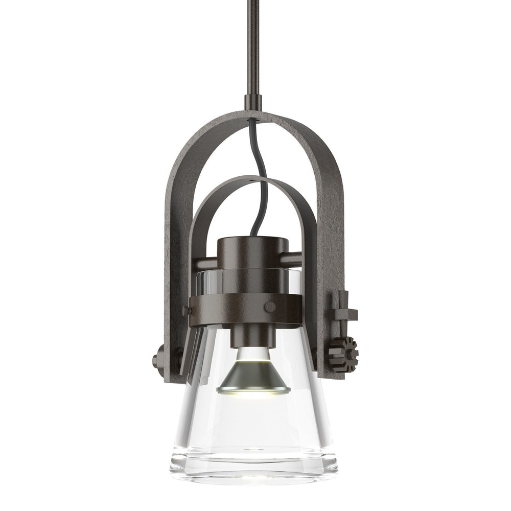 Hubbardton Forge - One Light Mini Pendant - Erlenmeyer - Oil Rubbed Bronze- Union Lighting Luminaires Decor