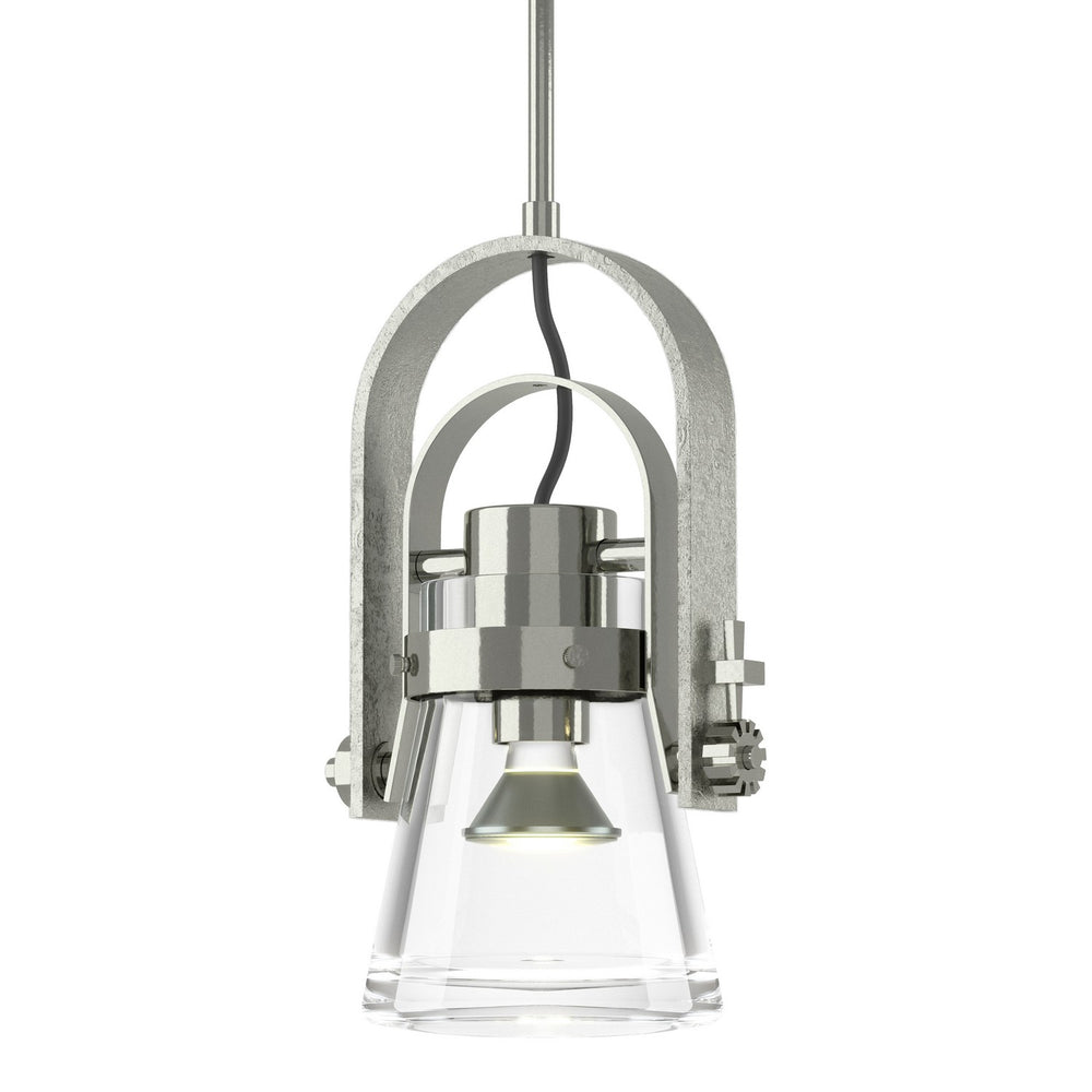 Hubbardton Forge - One Light Mini Pendant - Erlenmeyer - Sterling- Union Lighting Luminaires Decor