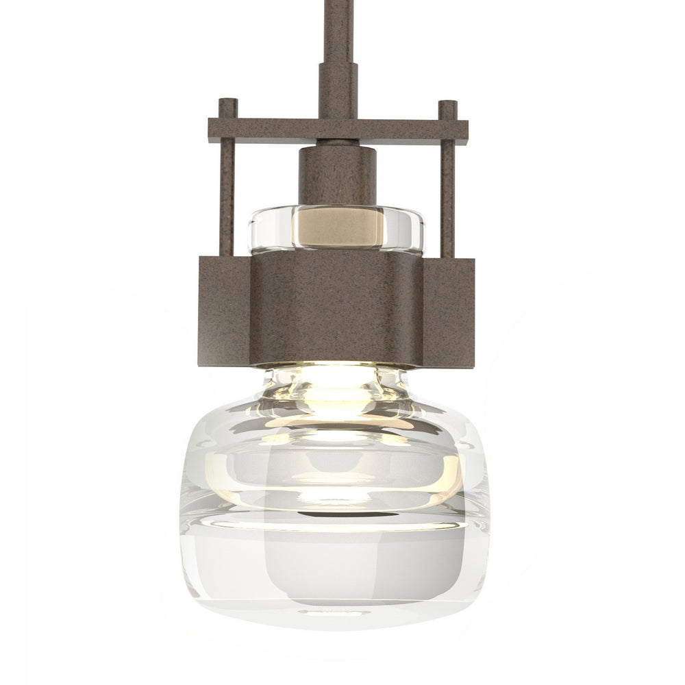 Hubbardton Forge - One Light Mini Pendant - Cuff - Bronze- Union Lighting Luminaires Decor