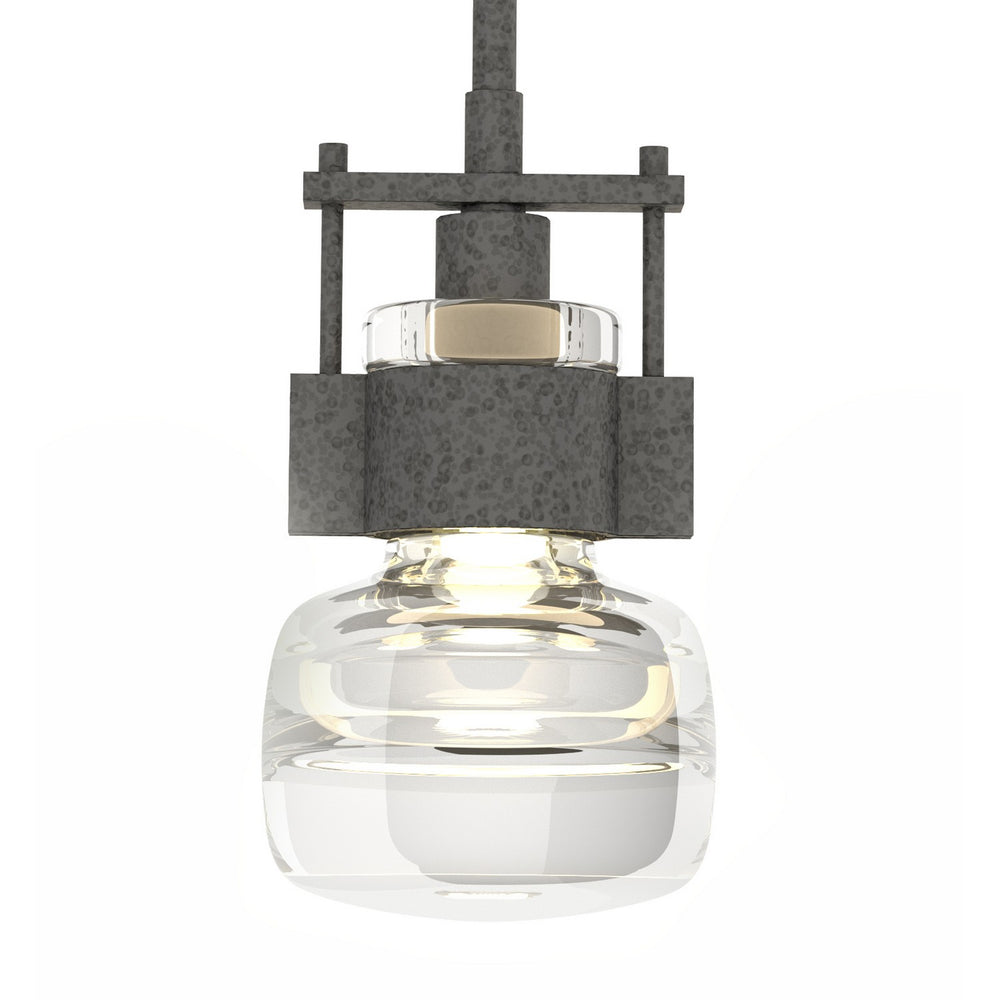 Hubbardton Forge - One Light Mini Pendant - Cuff - Natural Iron- Union Lighting Luminaires Decor