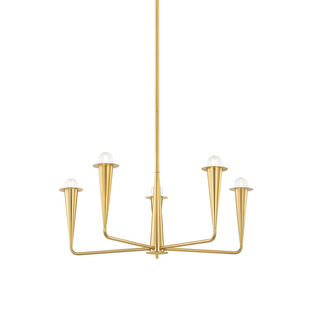 Mitzi Canada - Five Light Chandelier - Danna - Aged Brass- Union Lighting Luminaires Decor