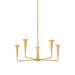Mitzi Canada - Five Light Chandelier - Danna - Aged Brass- Union Lighting Luminaires Decor