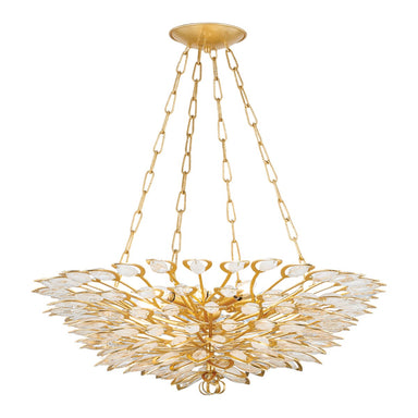 Corbett Lighting Canada - Eight Light Chandelier - Vittoria - Gold Leaf- Union Lighting Luminaires Decor