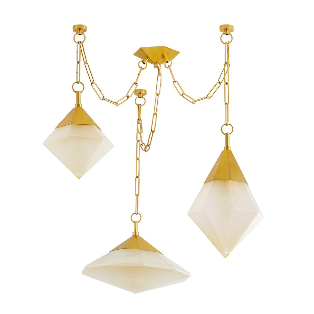 Corbett Lighting Canada - Three Light Chandelier - Angelique - Vintage Polished Brass- Union Lighting Luminaires Decor