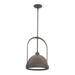 Hubbardton Forge - One Light Mini Pendant - Atlas - Dark Smoke- Union Lighting Luminaires Decor