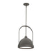 Hubbardton Forge - One Light Mini Pendant - Atlas - Dark Smoke- Union Lighting Luminaires Decor