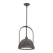 Hubbardton Forge - One Light Mini Pendant - Atlas - Dark Smoke- Union Lighting Luminaires Decor