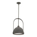 Hubbardton Forge - One Light Mini Pendant - Atlas - Dark Smoke- Union Lighting Luminaires Decor