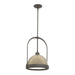 Hubbardton Forge - One Light Mini Pendant - Atlas - Dark Smoke- Union Lighting Luminaires Decor