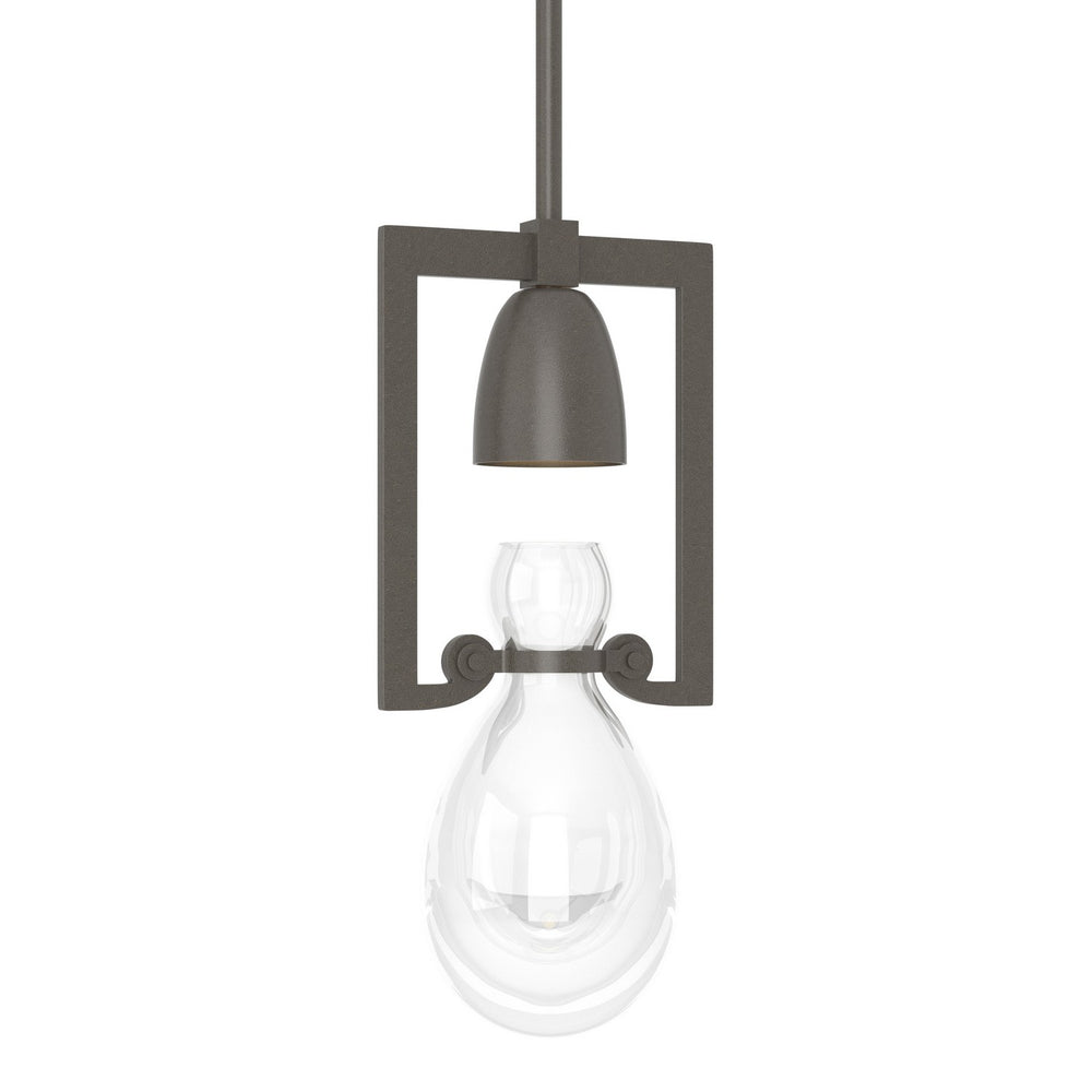 Hubbardton Forge - One Light Mini Pendant - Apothecary - Dark Smoke- Union Lighting Luminaires Decor
