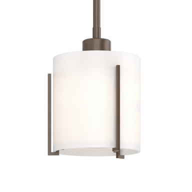 Hubbardton Forge - One Light Mini Pendant - Exos Glass - Bronze- Union Lighting Luminaires Decor