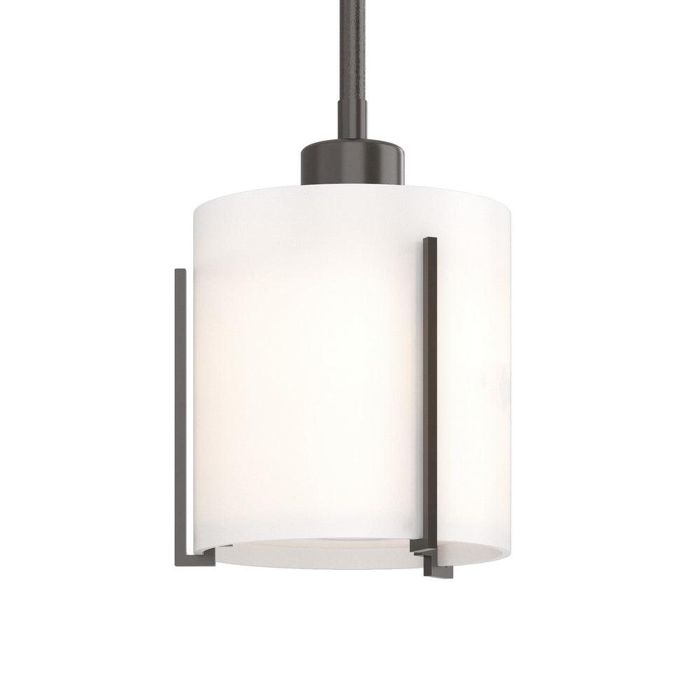 Hubbardton Forge - One Light Mini Pendant - Exos Glass - Oil Rubbed Bronze- Union Lighting Luminaires Decor