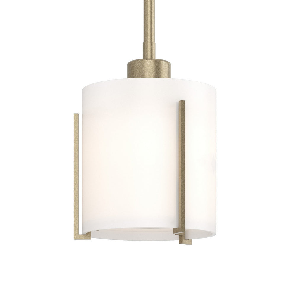 Hubbardton Forge - One Light Mini Pendant - Exos Glass - Soft Gold- Union Lighting Luminaires Decor